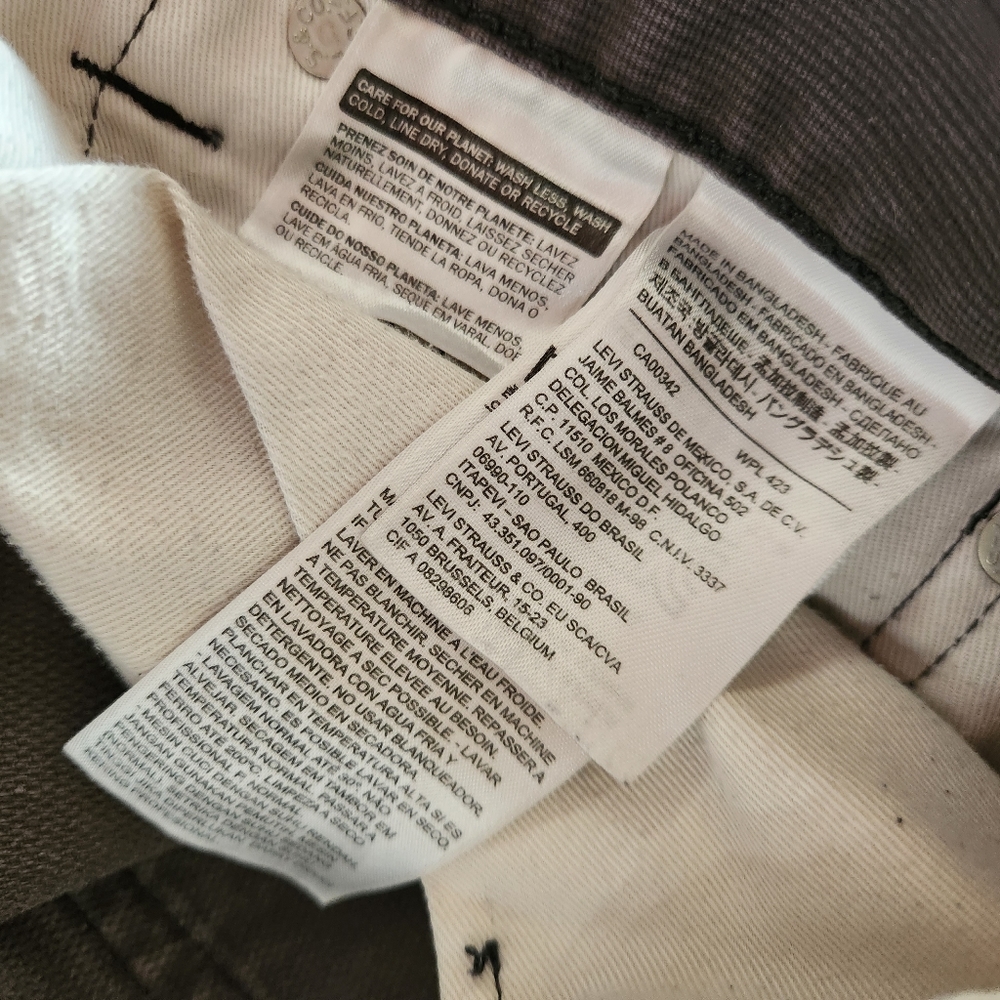 Levi's 513 white tab men's corduroy pants waist size 33 - Picture 7 of 7